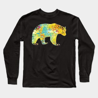 Cool Grizzly Bear Colourful T-shirt Long Sleeve T-Shirt